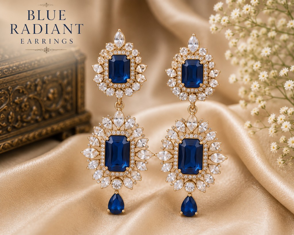 Blue Radiant Earrings